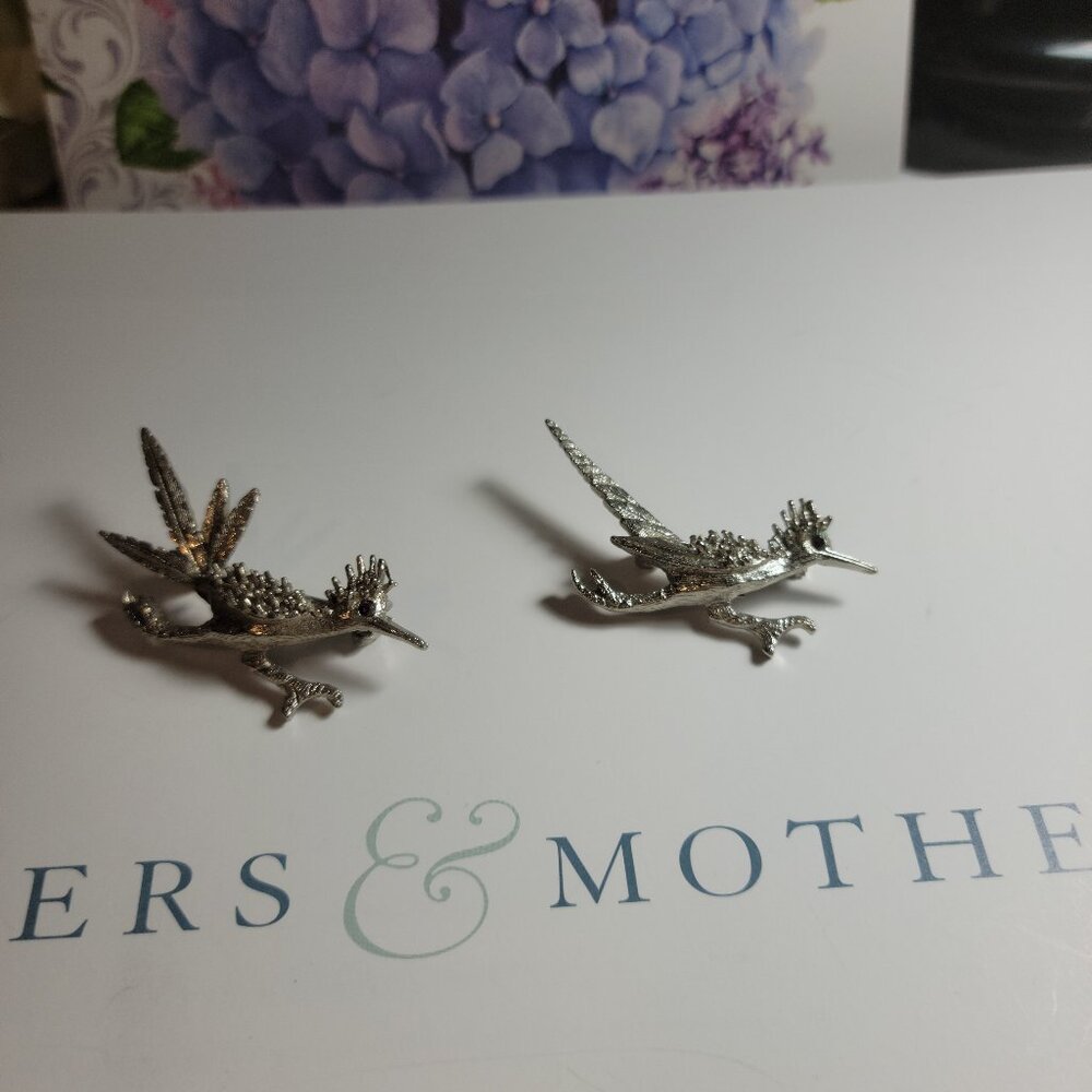 Daughters and Mothers Gifts "My Road Runner" Brooch Pin Rhodium Plated Vintage
